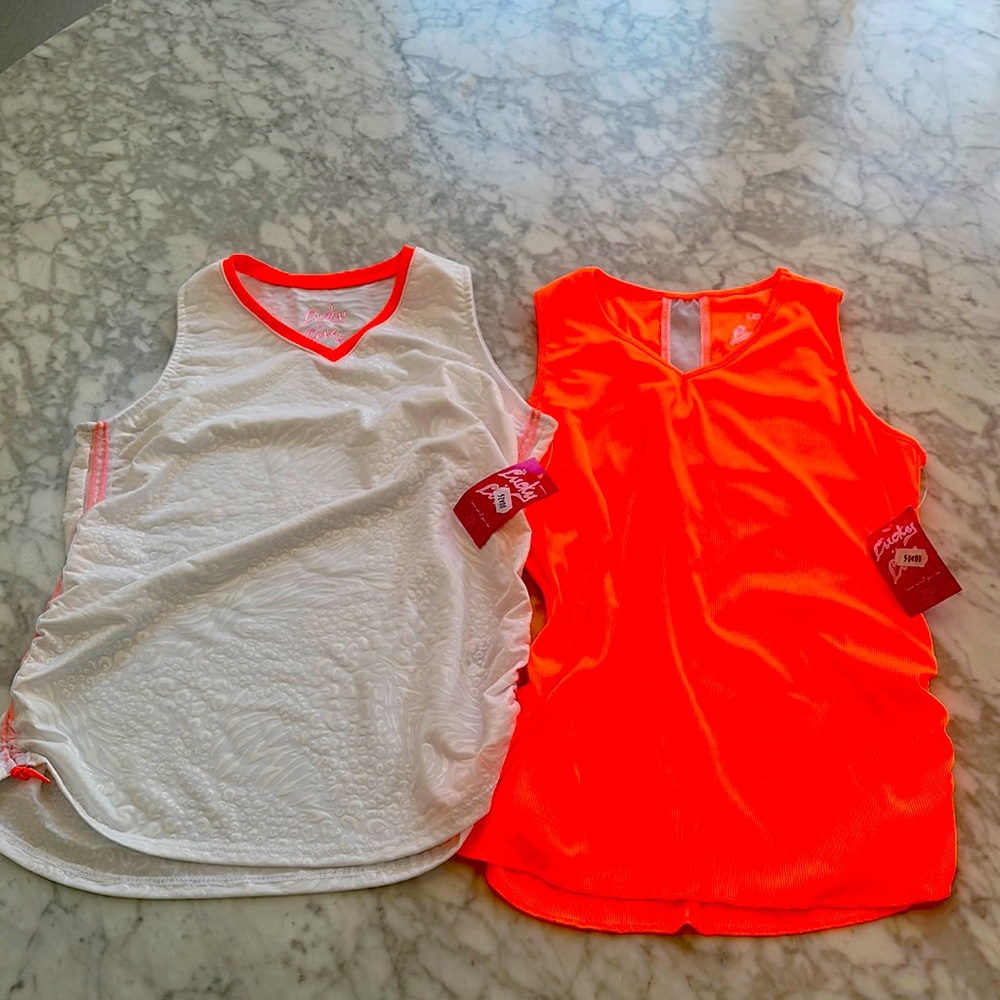 NWT Girls Two (2) Lucky in Love tank tops size 14